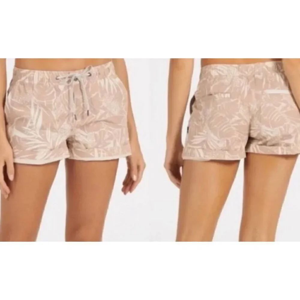 Vuori Ripstop Leaf Print Floral Shorts Size Small